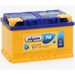 Аккумулятор автомобильный Аком LB 74 Ач низкий Аккумулятор автомобильный Аком LB 74 Ач низкий
