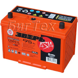 Аккумулятор автомобильный Зверь Азия Ca/Ca 125D31L 95 Ач 930А Аккумулятор автомобильный Зверь Азия Ca/Ca 125D31L 95 Ач 930А