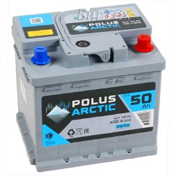 Аккумулятор автомобильный POLUS ARCTIC 50Ач 450А обр.пол.
