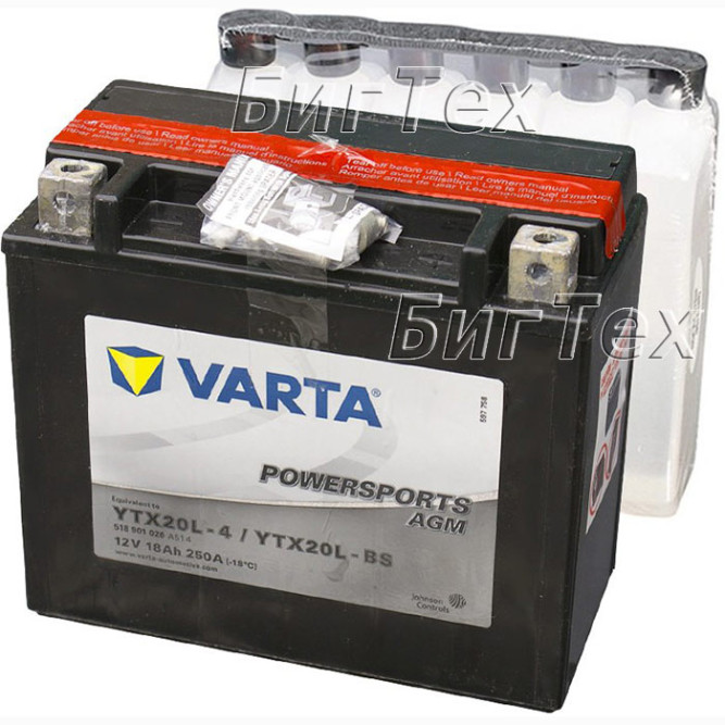 Мото аккумулятор VARTA Powersports AGM YTX20L-BS 18 Ач