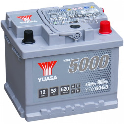 Аккумулятор автомобильный YUASA YBX5063 Silver 52 Ач
