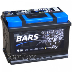 Аккумулятор автомобильный BARS 75Ah обр. пол.