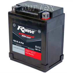Мото аккумулятор RDrive Silver YB14L-A-PW AGM 12.6 Ач (YTX14AHL)
