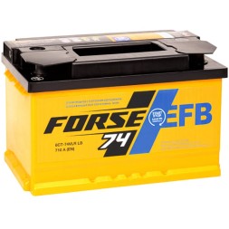 Аккумулятор автомобильный FORSE EFB 74 Ач 710А (низкий)