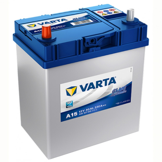 Аккумулятор автомобильный VARTA Blue Dynamic Asia A15, 40 Ач (тонкие клеммы)