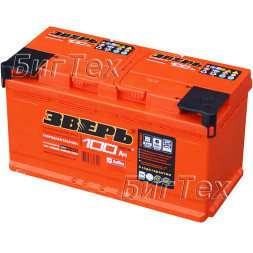 Аккумулятор автомобильный Зверь Ca/Ca 100Ач 850А пр. пол.