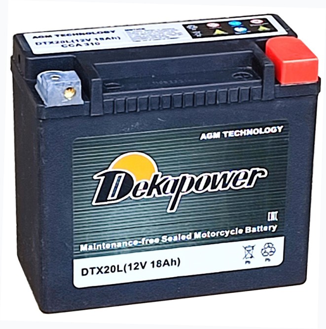 Мото аккумулятор DEKAPOWER DTX20L(H) 18Ач 310А о/п 