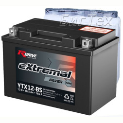 Мото аккумулятор RDrive Silver YTX12-BS AGM 10.5 Ач