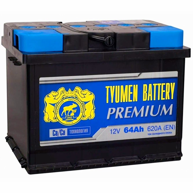 Аккумулятор автомобильный TYUMEN PREMIUM (Евро) 64 Ah