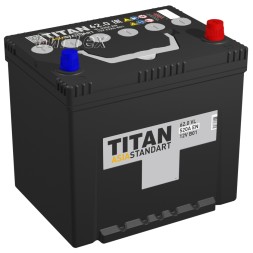 Аккумулятор автомобильный TITAN ASIA STANDART 62Ач 520А обр.пол.