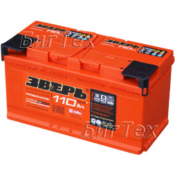 Аккумулятор автомобильный Зверь Ca/Ca 110Ач 870А пр. пол.