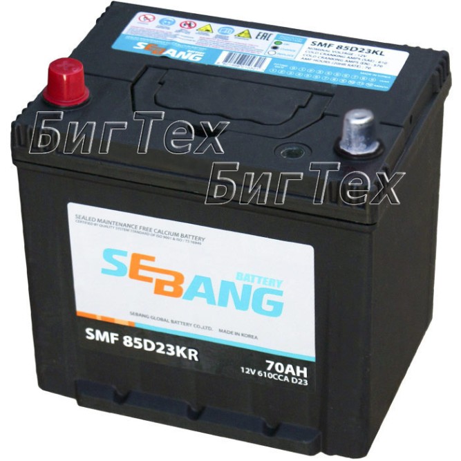 Аккумулятор автомобильный SEBANG 85D26KR 80 Ач