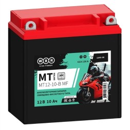 Мото аккумулятор WBR MT12-10-B 10Ah (12N9-3B) 