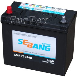 Аккумулятор автомобильный SEBANG 75B24R 55 Ач (тонкие клеммы) Аккумулятор автомобильный SEBANG 75B24R 55 Ач (тонкие клеммы)
