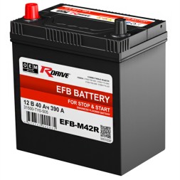 Аккумулятор автомобильный RDrive OEM EFB M42R 40Ач 390А прямая пол.