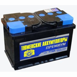 Аккумулятор автомобильный TYUMEN PREMIUM 6CT-77 77 Ач