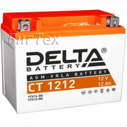 Мото аккумулятор DELTA CT 1212 AGM (YTX12-BS) 12 Ач