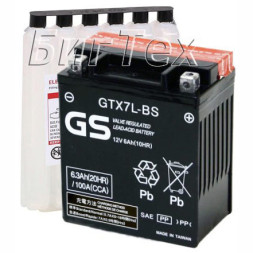 Мото аккумулятор GS GTX7L-BS 6.3 Ач