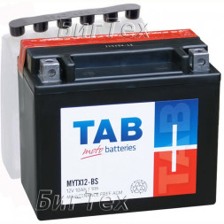 Мото аккумулятор TAB MOTO MYTX12-BS AGM 10 Ач 180А (YTX12-BS)