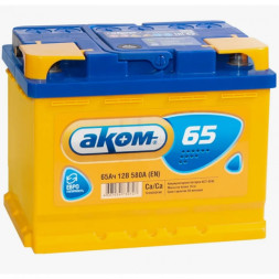 Аккумулятор автомобильный Аком 65 Ah Евро Аккумулятор автомобильный Аком 65 Ah Евро