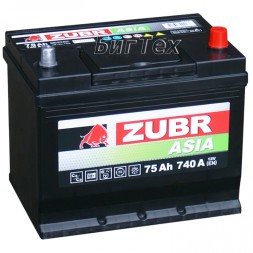 Аккумулятор автомобильный ZUBR PREMIUM ASIA ZPA750 75 Ач Аккумулятор автомобильный ZUBR PREMIUM ASIA ZPA750 75 Ач