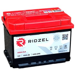Аккумулятор автомобильный RIDZEL 60 Ah 640А Аккумулятор автомобильный RIDZEL 60 Ah 640А