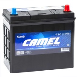 Аккумулятор автомобильный CAMEL 65B24L 52 Ач 480A
