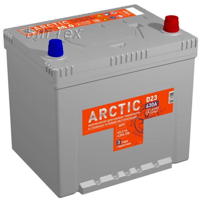 Аккумулятор автомобильный TITAN ASIA ARCTIC 65Ач 630А обр.пол. 