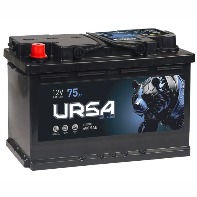 Аккумулятор автомобильный URSA Blue UU751 75 Ач 640A пр. п. 