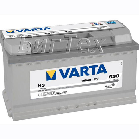 Аккумулятор автомобильный VARTA Silver Dynamic H3, 100 Ач