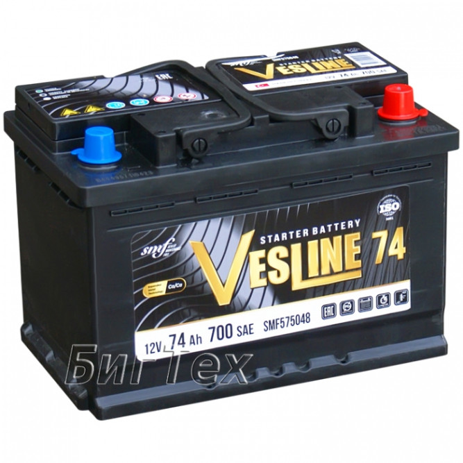 Аккумулятор автомобильный VESLINE L3, 74 Ah