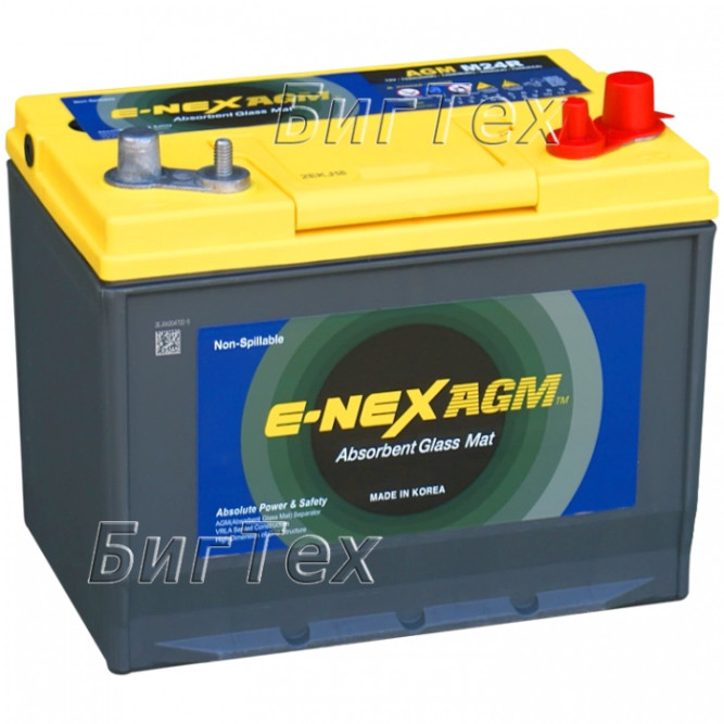 Аккумулятор лодочный Atlas E-NEX AGM M24R 75 Ач