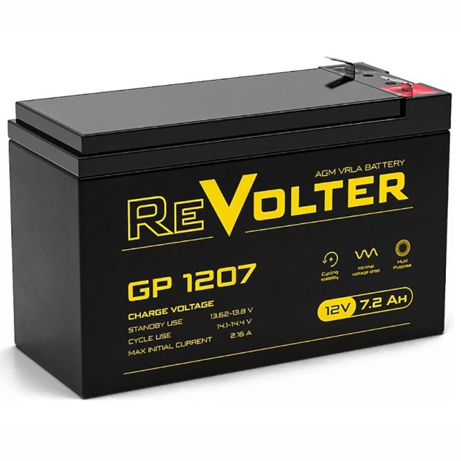 Аккумулятор REVOLTER GP 1207 7.2Ач 12V