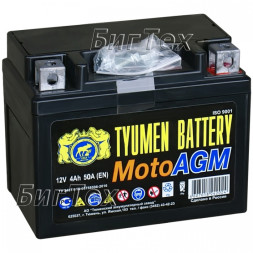 Мото аккумулятор TYUMEN AGM 4 Ач