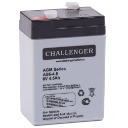 Аккумулятор CHALLENGER AS6-4.5 4.5Ah 6V