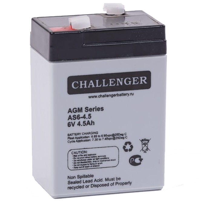 Аккумулятор CHALLENGER AS6-4.5 4.5Ah 6V