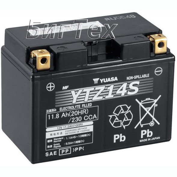 Мото аккумулятор YUASA AGM YTZ14S 11.8 Ач