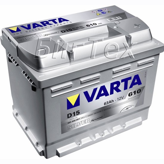 Аккумулятор автомобильный VARTA Silver Dynamic D15, 63 Ач