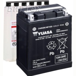 Мото аккумулятор YUASA AGM YTX14AH-BS 12.6 Ач