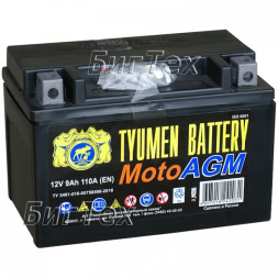 Мото аккумулятор TYUMEN AGM 9 Ач