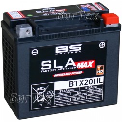 Мото аккумулятор BS BTX20HL SLA MAX 21.1 Ач (YTX20HL) Мото аккумулятор BS BTX20HL SLA MAX 21.1 Ач (YTX20HL)