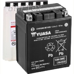 Мото аккумулятор YUASA AGM YTX14AHL-BS 12.6 Ач