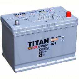 Аккумулятор автомобильный TITAN ASIA EFB 100 Aч Аккумулятор автомобильный TITAN ASIA EFB 100 Aч