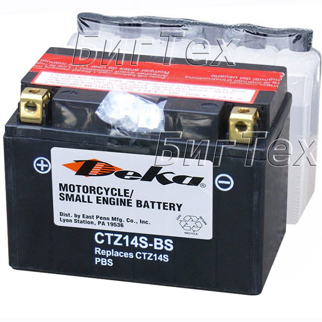 Мото аккумулятор Deka CTZ14S-BS, 11,2Ач