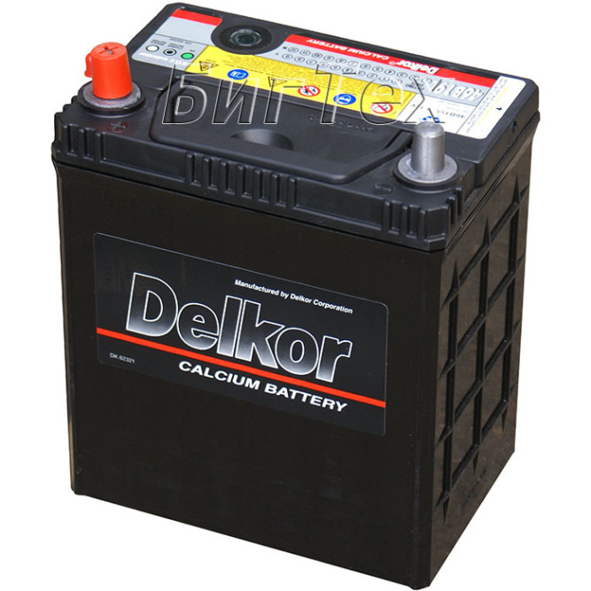 Аккумулятор автомобильный Delkor 46B19R 40 Ач (тонкие клеммы)