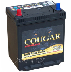Аккумулятор автомобильный COUGAR SMF 42B19AR 40Ah (бортик)