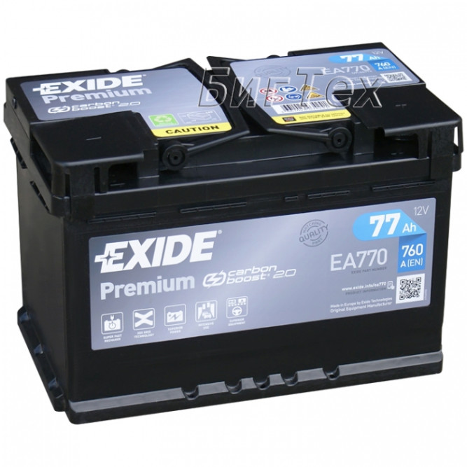 Аккумулятор автомобильный Exide Premium EA770 77 Ач