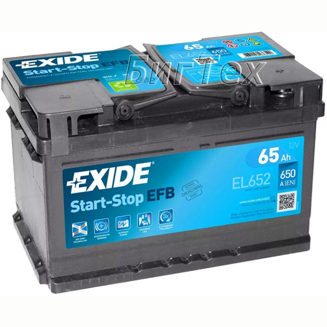 Аккумулятор автомобильный Exide EFB Start-Stop EL652 65 Ач