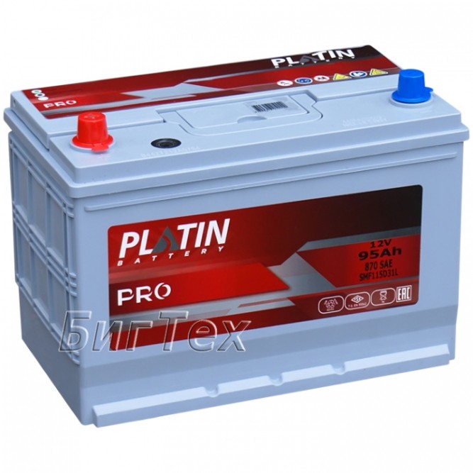 Аккумулятор автомобильный PLATIN PRO ASIA 115D31R 95Ah