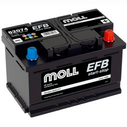 Аккумулятор автомобильный MOLL EFB LN3 Start-Stop 74Ah (82074)